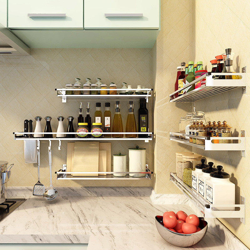 不锈钢厨房置物架壁挂式墙上免打孔调味料收纳架子省空间用品,机械设备,其他机械设备,淘宝优惠券,粉丝福利购,淘宝优惠卷