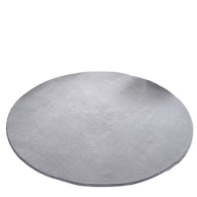 2f白色地毯圆形客厅ins拍照短绒卧室衣帽间婚纱店服装店沙发垫地