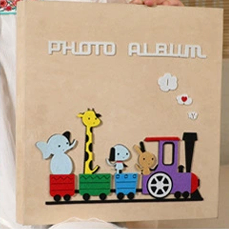 照相册本diy宝宝成长记录册家庭手工大容量儿童纪念影集毛毡