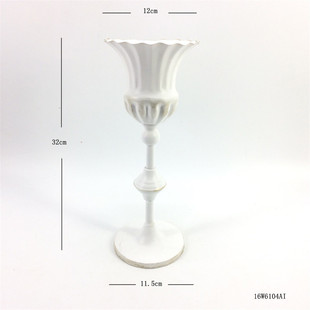 婚礼主桌花器西式复古花器桌面欧式摆件插花装饰台式艺高花店布置