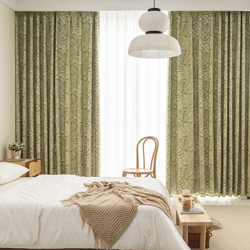 外贸批发密语美式乡村复古日式窗帘清新棉麻混纺客厅卧室书房简约