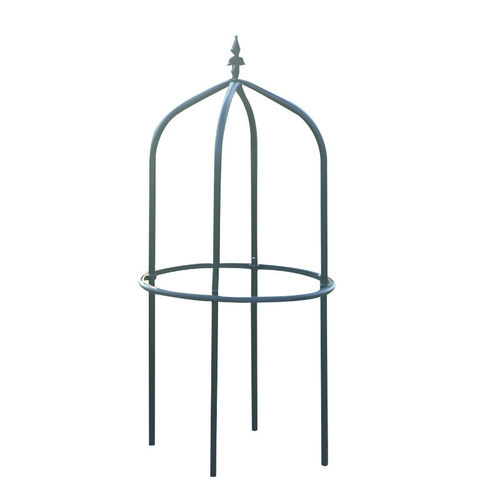 园艺支架爬藤月季花铁支架盆栽防倒伏架塑料圈包塑钢管加厚