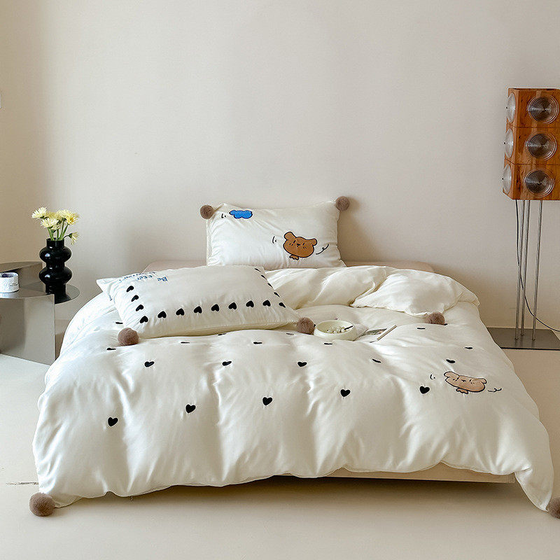 60lf卡通气球熊丝滑精天丝兰凉感夏季四件套床上用品床单被套枕套,床上用品,床品套件/四件套/多件套,淘宝优惠券,粉丝福利购,淘宝优惠卷