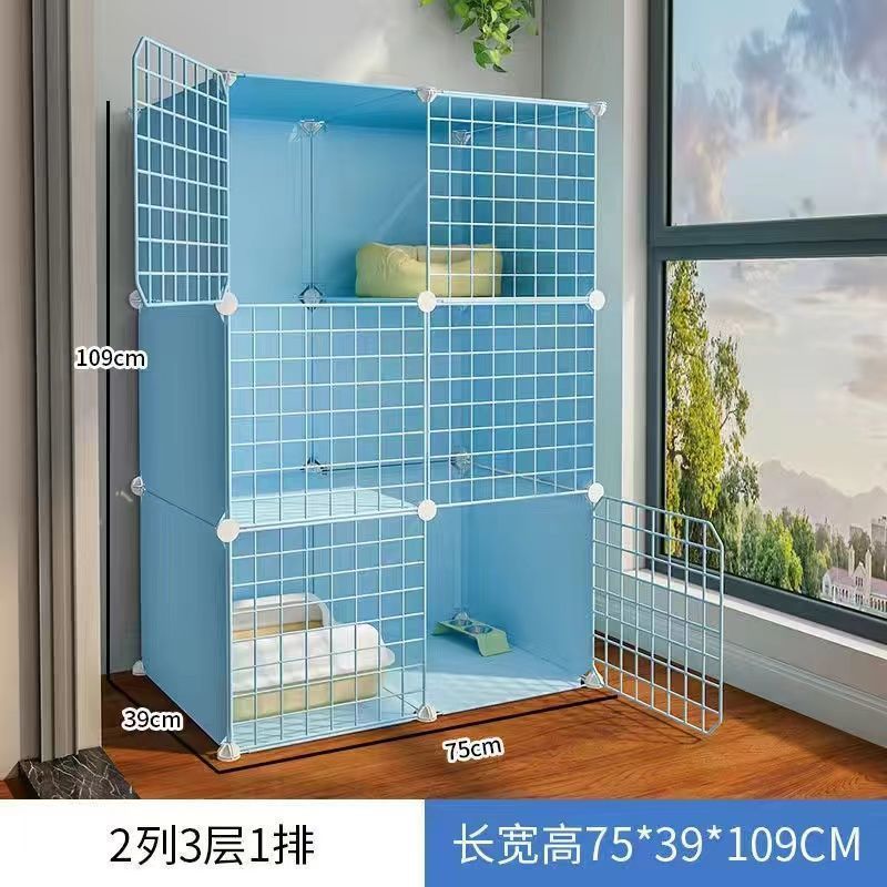 猫笼子加密三层家用幼猫咪用品室内猫窝猫别墅双层带厕所猫舍