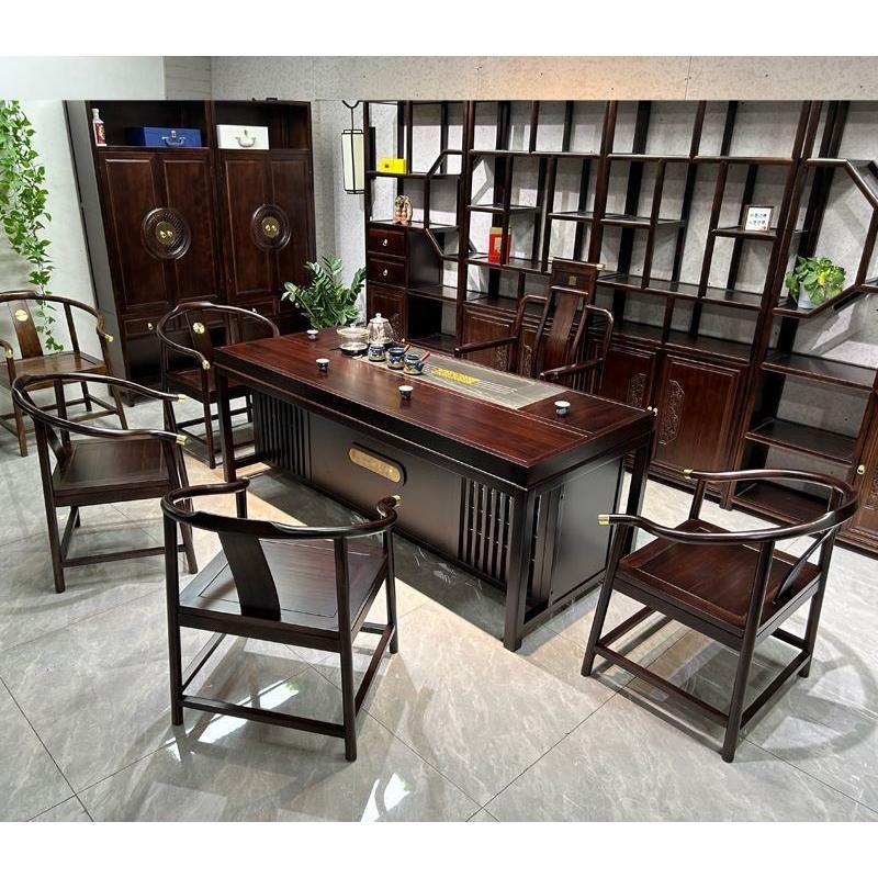 桌茶桌实木茶桌椅长方形泡茶桌椅小户型两用套装茶台一体新中式