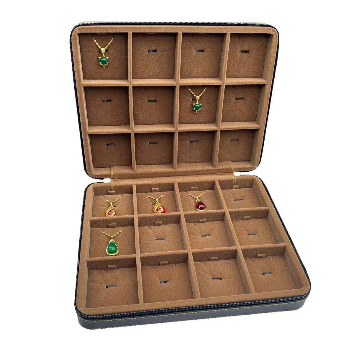 高档皮革双开便携珠宝首饰箱首饰品收纳盒吊坠展示收藏收纳盒,饰品/流行首饰/时尚饰品新,首饰盒,淘宝优惠券,粉丝福利购,淘宝优惠卷