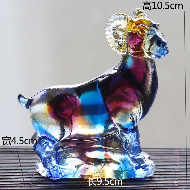 古法琉璃十二生肖摆件12生肖全套属相猪牛马鸡虎居家摆设工艺品