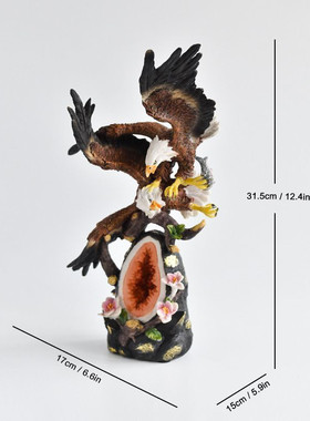 新品中式大号仿真雄鹰摆件树脂装饰家居客厅办公室玄关酒柜工艺品