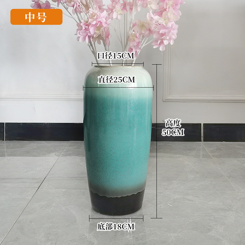 批发高70cm陶瓷落地大花瓶插花瓶现代欧式简约客厅摆件复古盆水培