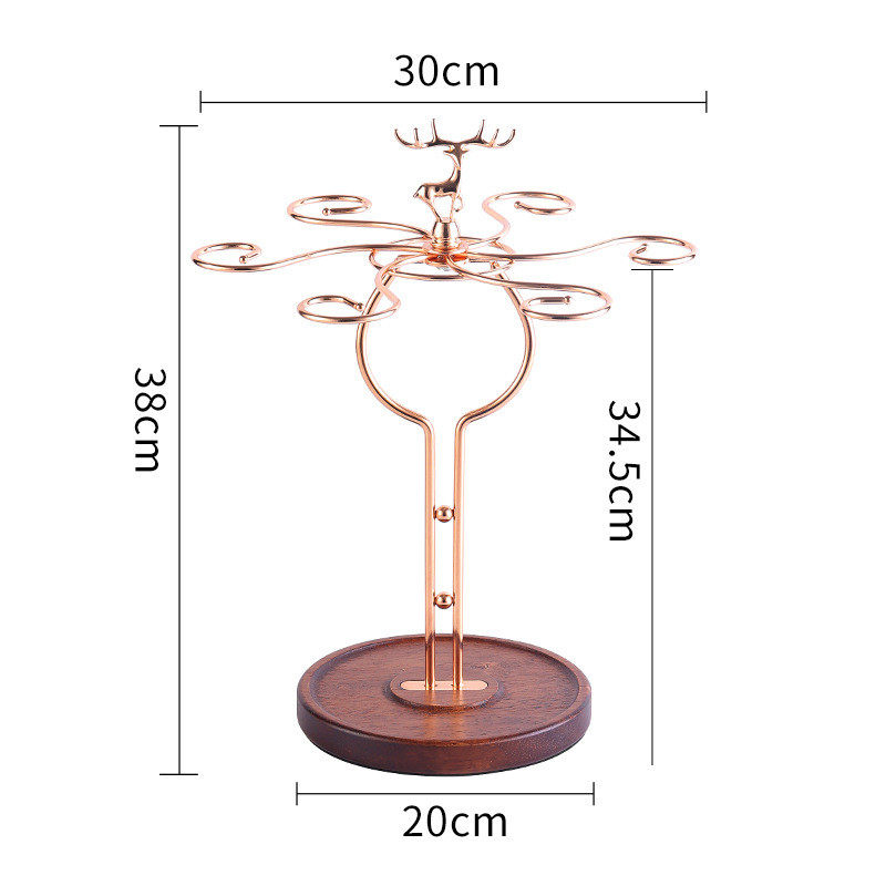 酒杯麋鹿创意收纳架餐厅桌面装饰红酒杯沥水架葡萄酒酒杯架置物架