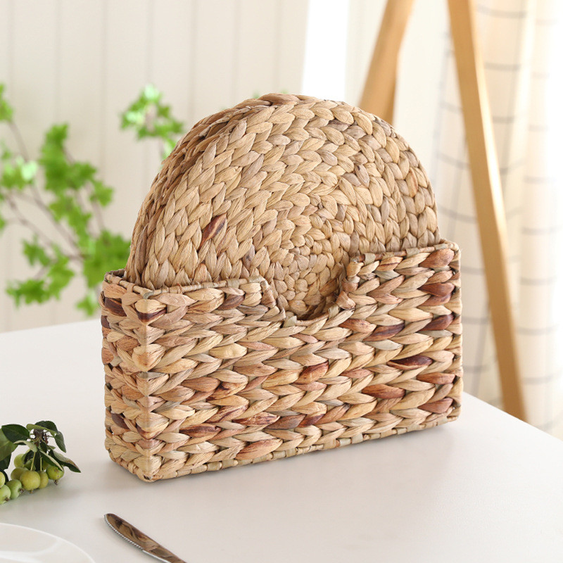 热销收纳筐批发日式编织餐垫现货隔热垫西餐垫草编圆形碗垫餐盘收