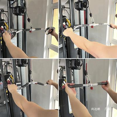高位下拉杆大小飞鸟划船拉力杆龙门架把手健身房器械配件长拉背杆