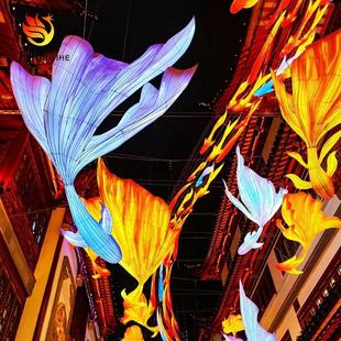 热销上海豫园鱼灯网红鱼灯灯笼灯锦鲤鱼灯街道夜市鱼鲤鱼花灯挂件