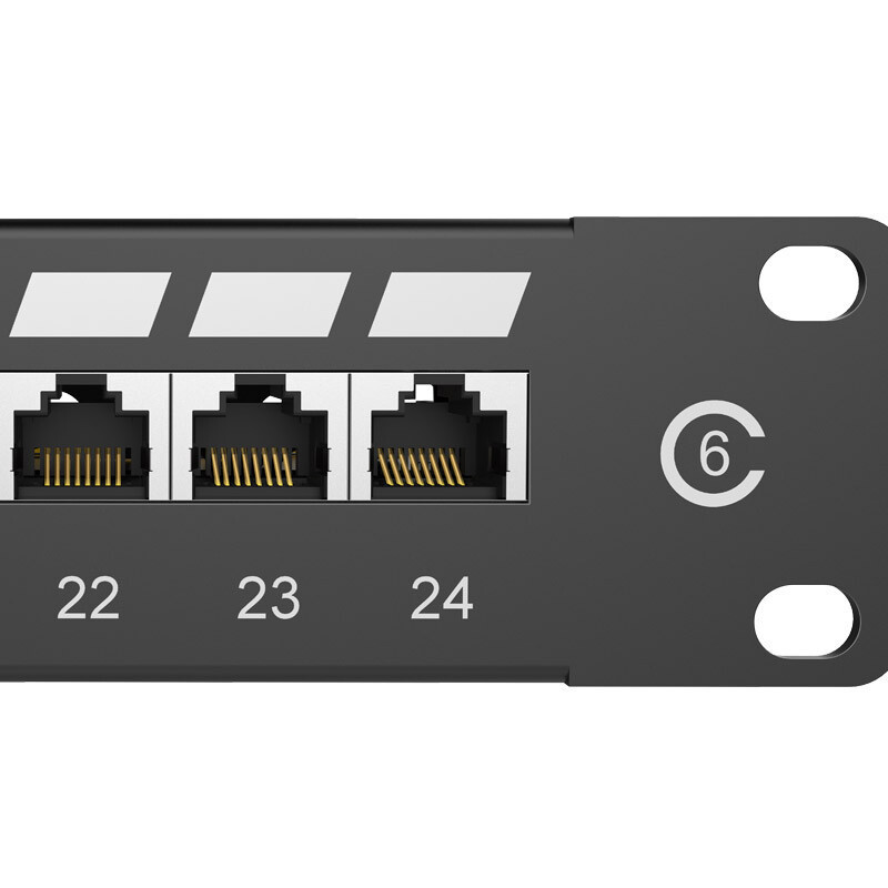 TP-LINK24口六类屏蔽配线架19英寸1U标准尺寸TL-ED6224TL-ED6