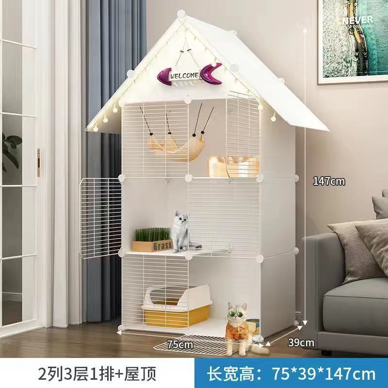 猫笼子猫屋别墅特卖家用室内幼猫三层宠物猫窝两层超大型猫咪猫舍