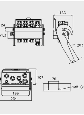 倍润faster多路同步ps06-x4路尺寸为061路为08快速接头