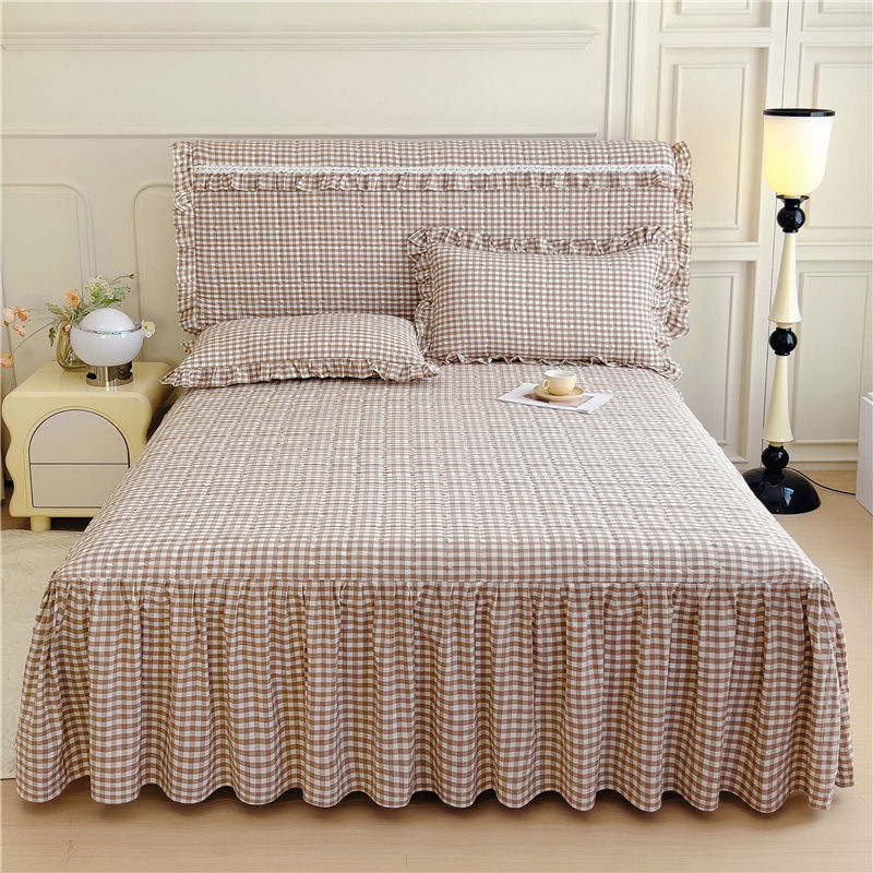 新款床裙式床罩床垫保护套1.5批发可机洗1.8床一件床单厂一件批发