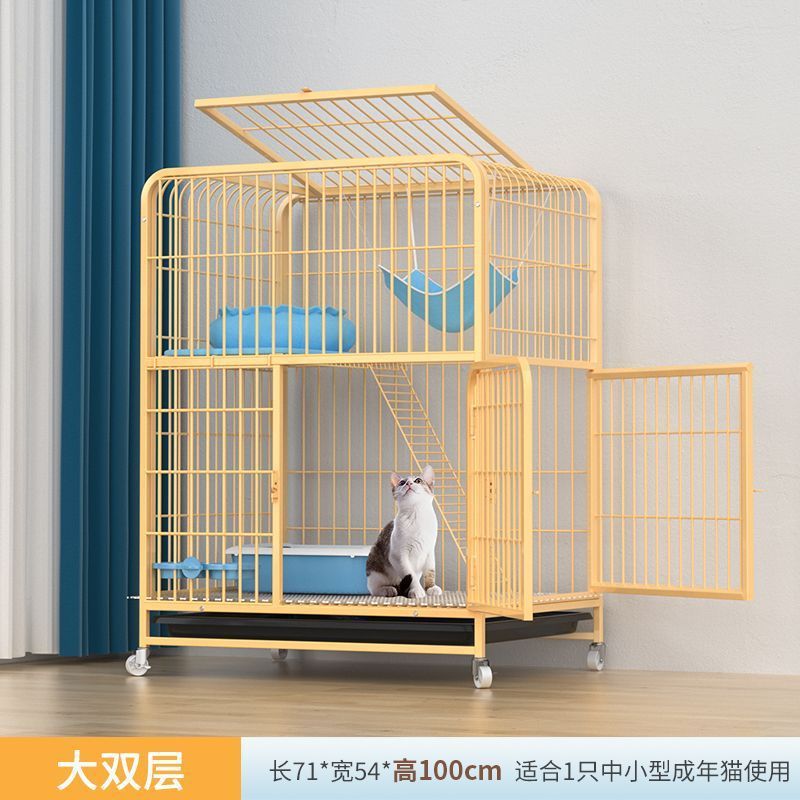 猫笼子家用猫咪笼超大自由空间带厕所一体双层猫别墅猫窝猫舍室内