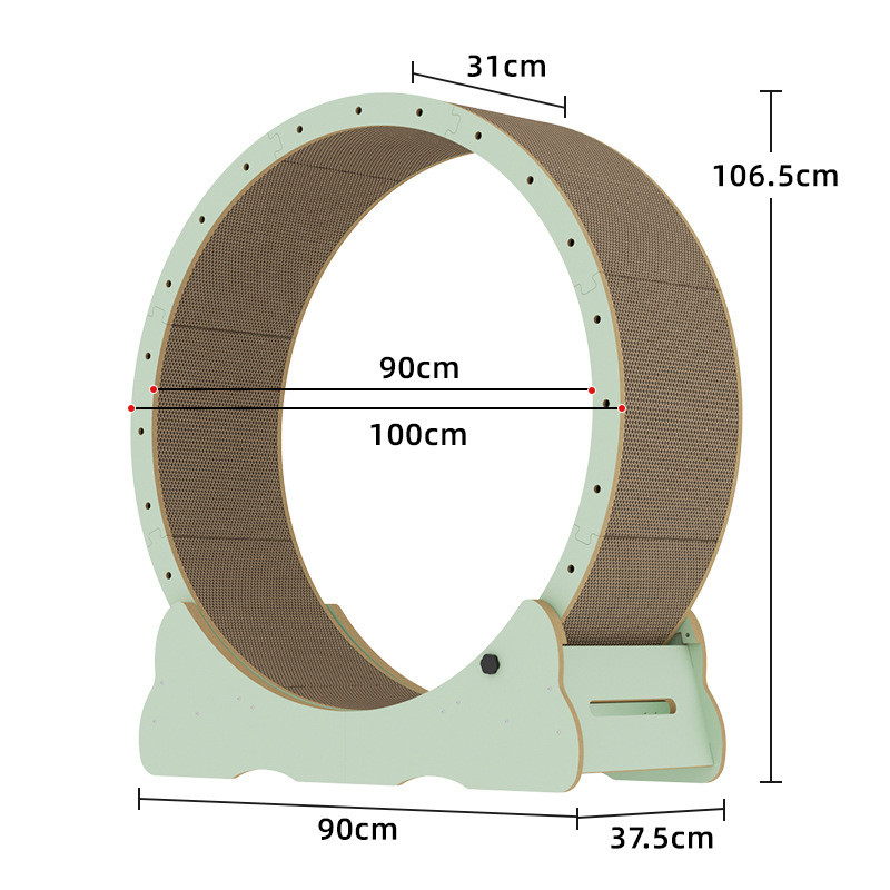 高纤瓦楞纸跑步机彩色猫咪猫猫爬架静音不卡脚跑步机跑轮猫爬架
