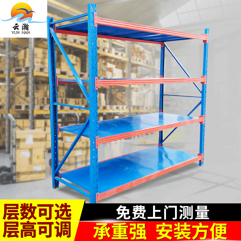 货架仓储批发库房轻中型置物多层展示服装铁架子家用重型中型货架