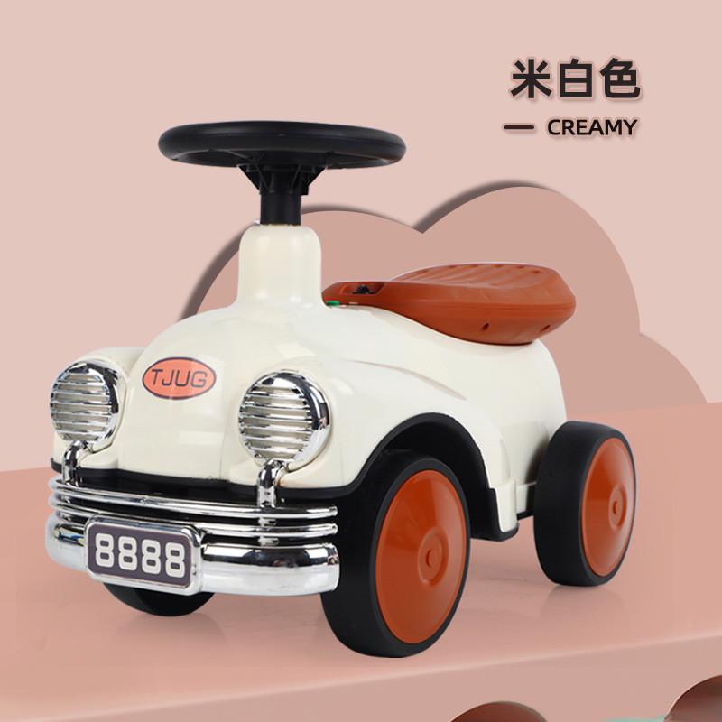 复古儿童滑行车1-4岁宝扭扭车四轮溜溜车带音乐滑行车男女孩童车