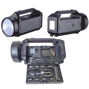 家用工具户外运动手提灯工具箱LED高强照明野营灯手工工具组套