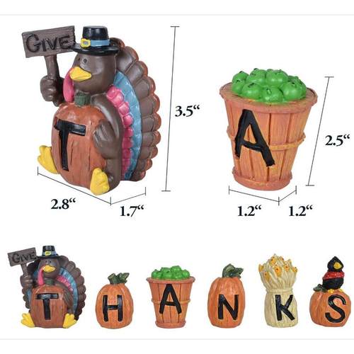 摆件家居装饰耳其标志树脂工艺品雕像秋季聚会树脂礼品套装感恩节