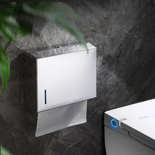 工程共酒店专公共场所卫生间sus304方型带安全锁匙大纸张抽纸盒