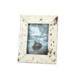 现代轻奢黑白相框马毛样板间卧室画框摆件创意家居软装饰品工艺品