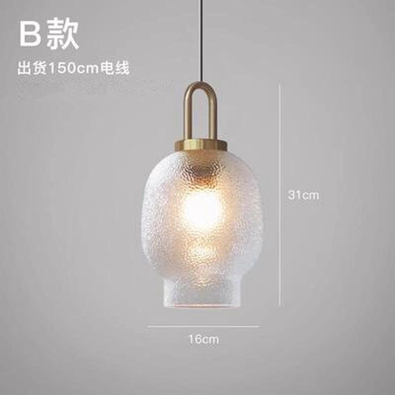 北欧轻奢风格装饰灯现代简约创意玻璃吊灯设计师餐厅吧台样板房后