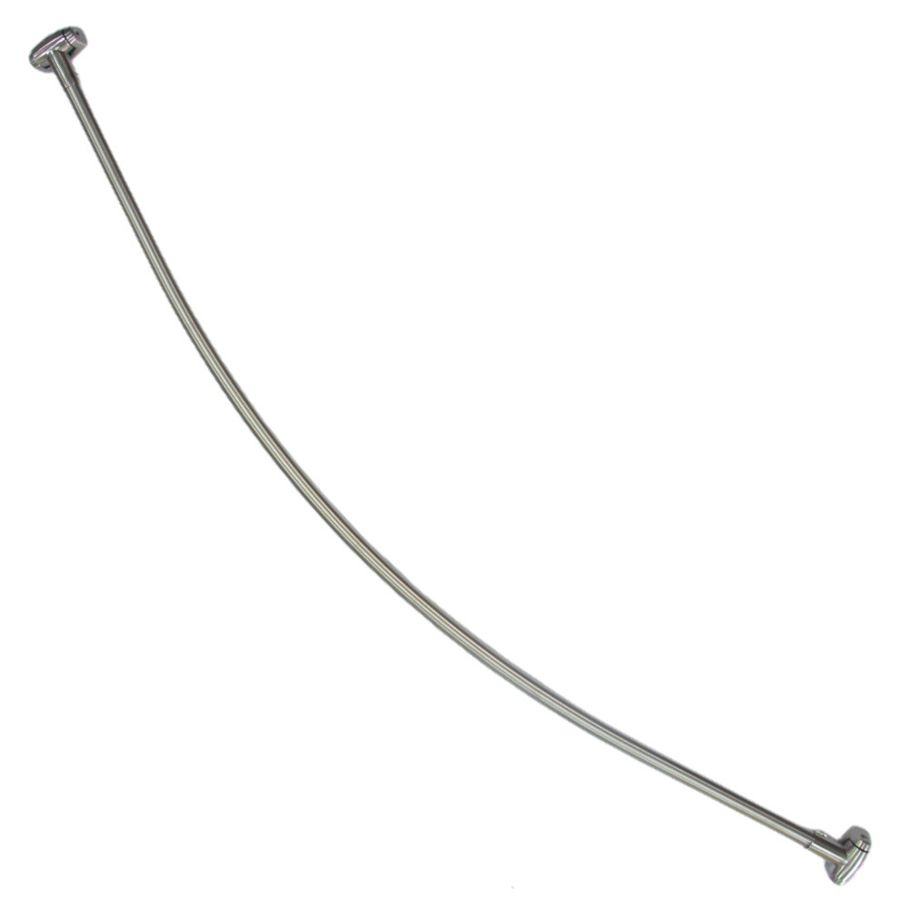 欧美热卖固定浴室304不锈钢弧形浴帘杆 尺寸防锈弧形浴帘单杆