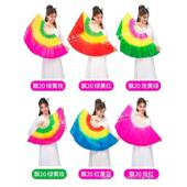 DT广场舞道具儿童扭秧歌左右手跳舞双面一对扇子专舞蹈扇表演加