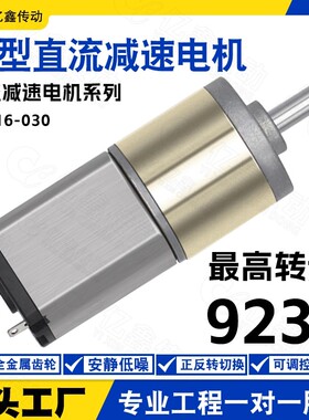 16mm 030微型直流减速电机6v12v低速大扭矩马达可调速正反转电机