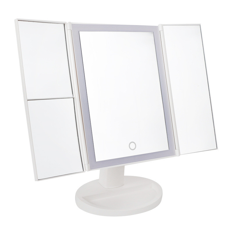 化妆镜72灯三种光源智能厂家直销led化妆镜桌面台式补光灯镜子