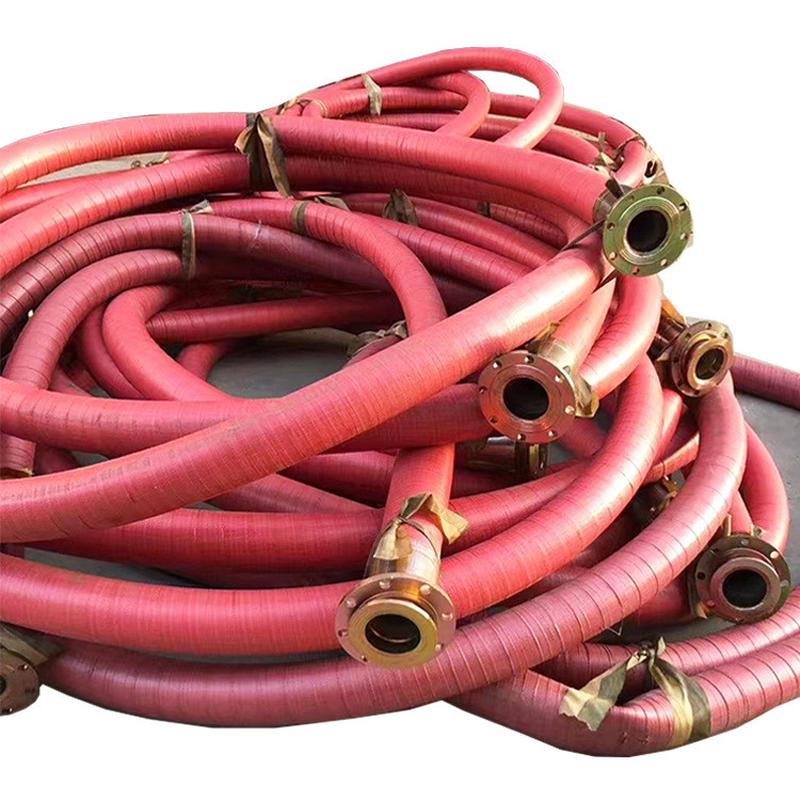 大口径胶管高低压橡胶管高压法兰4寸6寸8寸胶管钢丝编织管