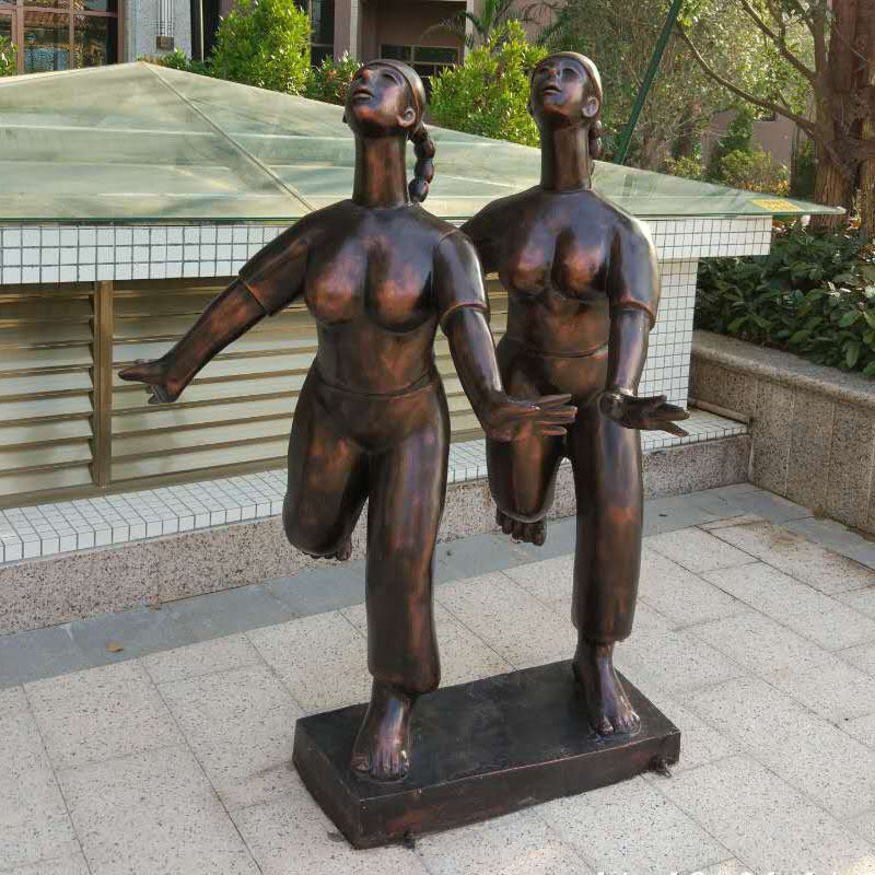 仿铜玻璃钢人物树脂古现代仿真人雕塑商场广场雕塑摆件