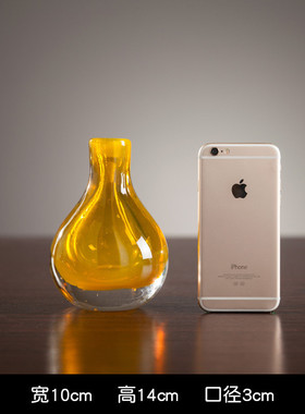 北欧现代吹制玻璃小花瓶客厅家居插花ins装饰花器装饰摆件