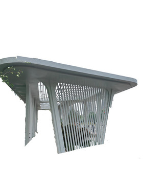 廊架厂家制作大型不锈钢喷漆架廊异形户外园林景观小区不锈钢雕塑