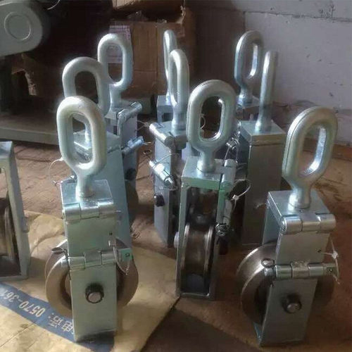 热销电力机具绝缘滑子3t/5t/8t特种轮钢轮铝轮动滑轮侧板开口尼龙