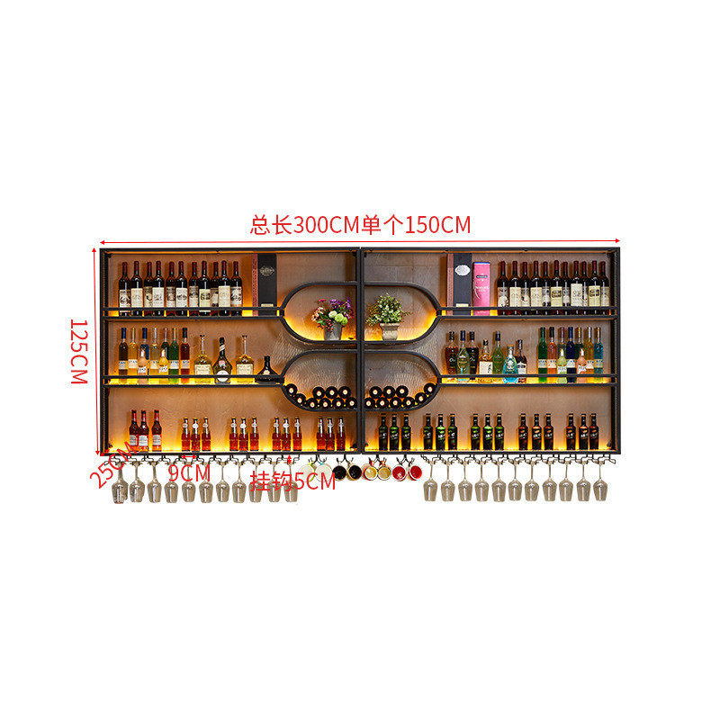 酒吧吧台酒架壁挂带灯红酒柜酒水红酒悬挂式墙上展示架创意置物架,家居饰品,装饰摆件,淘宝优惠券,粉丝福利购,淘宝优惠卷
