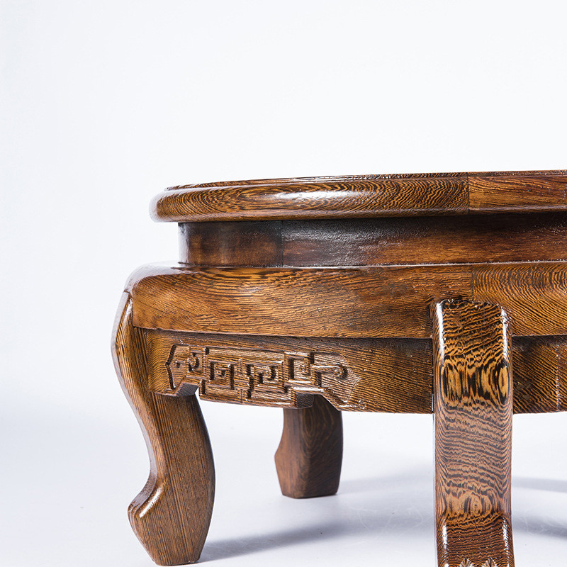 鸡翅木大底座花瓶鱼缸花盆托架睡莲门海工艺品摆件木座结构木榫卯