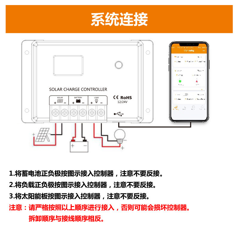 太阳能控制器光伏控制器太阳能控制器12v24v10a智能