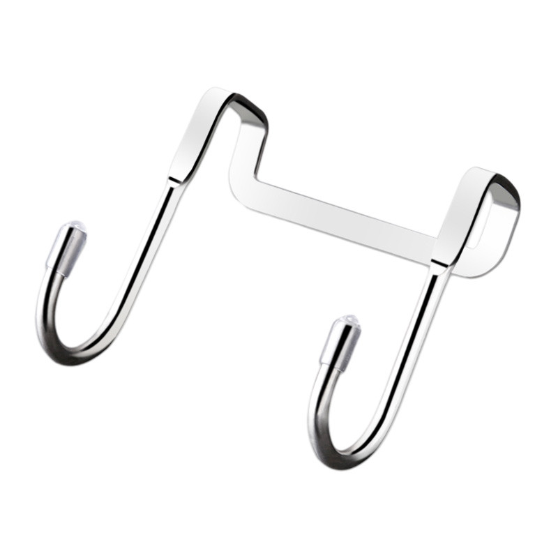 家用不锈钢免打孔橱柜门后无痕挂钩型门上挂衣架门背式挂小衣钩