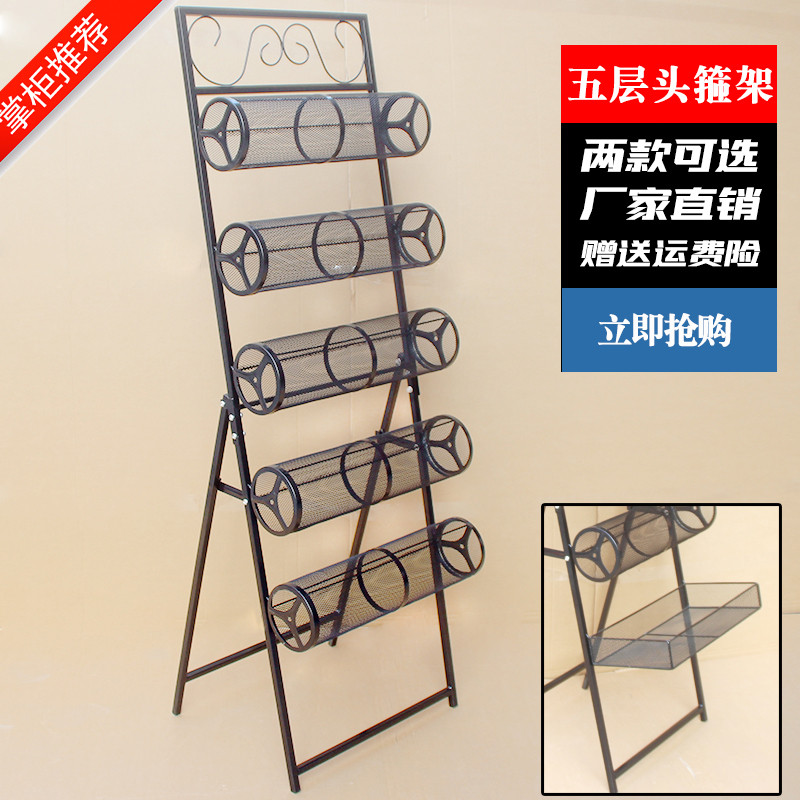 义乌热卖精品落地五层头箍架 头扣展示 发箍发卡货架 饰品店货架
