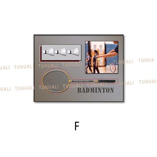 挂画羽毛球体育馆文化中心壁画娱乐室运动场所体育用品店装饰画