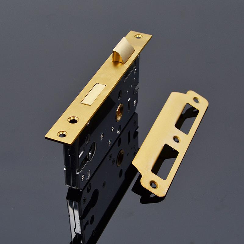 批发老新中式行当纯铜门锁室内卧室静音纯铜房门把手实木门执手锁