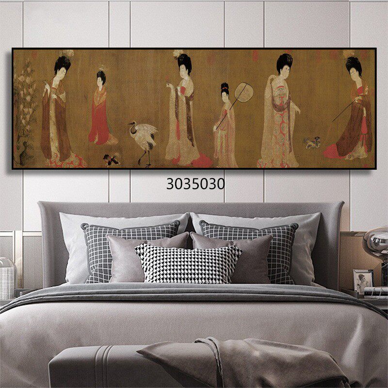 易批发宾馆酒店装饰画定制卧室床头挂画新潮无框画oem帆布画品