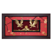 沙发背景墙画一帆风顺金箔装 饰画大展鸿图大气装 饰家居批发挂画品