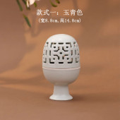 宋家用中式 创意陶瓷盘香熏香香炉带盖韵室内香薰炉茶道香道配件