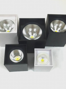 车站厂房商场餐厅照明吸顶吊线筒灯30W50WLED明装筒灯COB明装筒灯